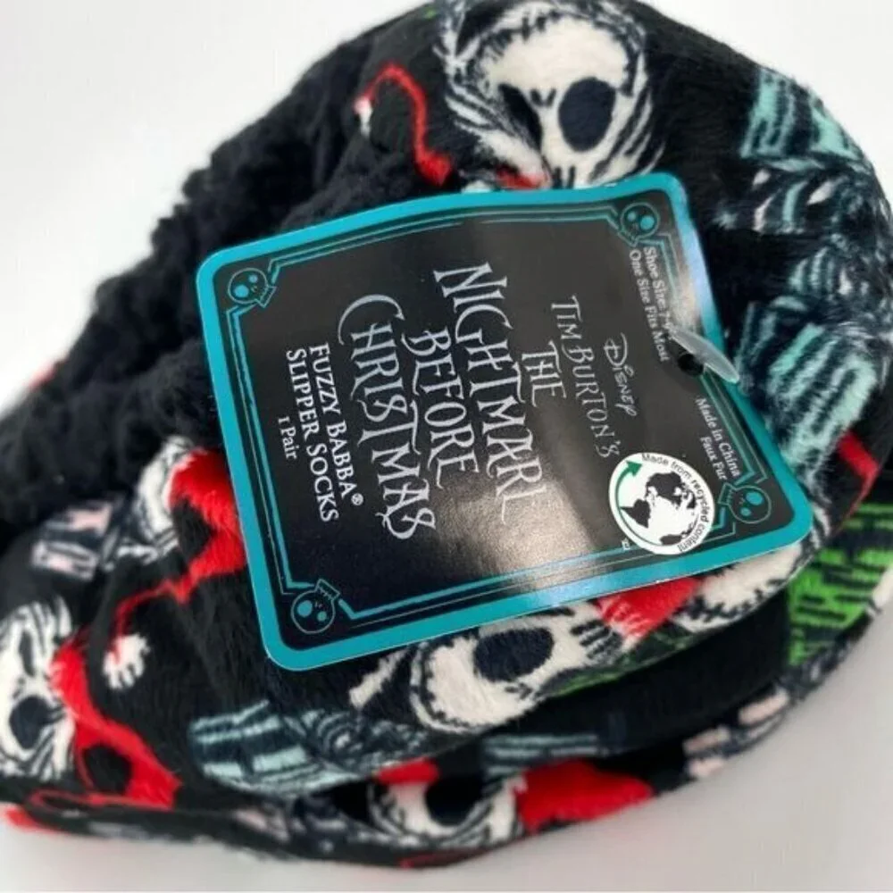 Disney Nightmare Before Christmas Women's Slipper Socks New Giftable